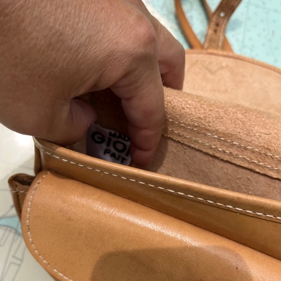 Vintage 70s Georgini Blonde Leather Wedge Purse - Picture 6 of 8